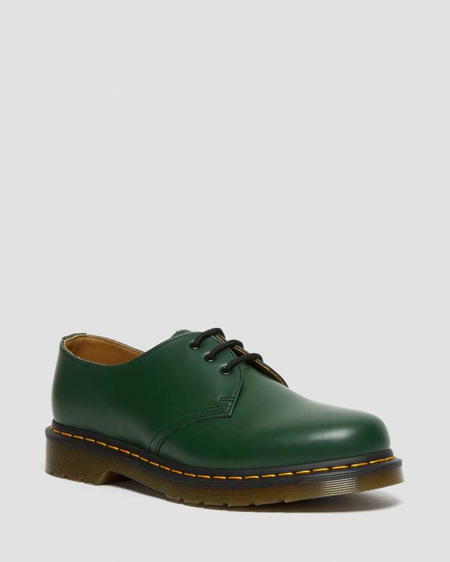 Dr. Martens 1461 Smooth Lær Oxford Sko Dame Grønn [9823KPSVM]